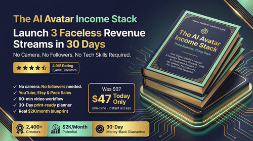 The AI Avatar Income Stack - Launch 3 Faceless Revenue Streams in 30 Days